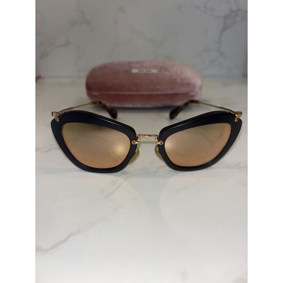Miu Miu Sunglasses with Gold-Tone Frame - Like New - Picture 2 of 4